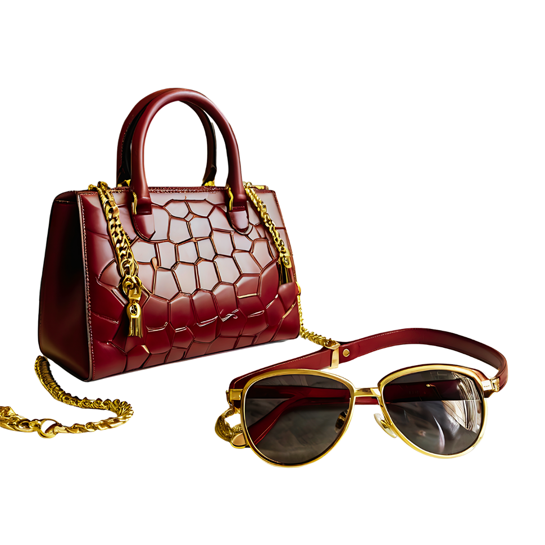 Burgundy Croc Tote